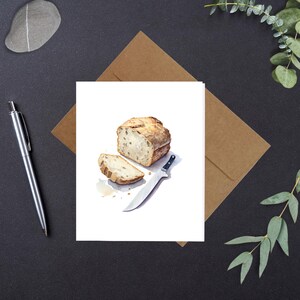 Brot 1-2 Aquarell Druck Blanko Grußkarten Jeden Anlass
