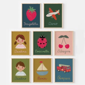Kunstdruck-Set von 6 für Jungen- und Mädchen-Schlafzimmer, Kinderzimmer, Spielzimmer, wählen Sie Ihre 6 Lieblingsbilder, Coed Room Decor