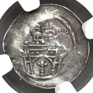 1050-1250 AD Medieval Germany Lamb Authenticated Antique Silver German Coin of the Middle Ages, Authentic Rare European Coins of Europe