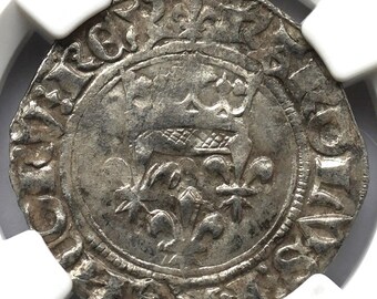 1380-1422年 シャルル6世統治下の中世フランス 十字軍騎士十字章付き