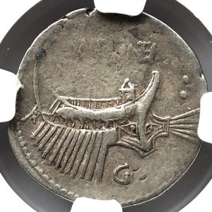 108-107 BC Ancient Rome Roman Republic Denarius Antique Silver Authenticated Coin, Gift Gifts Rare Historic Artifact Coins