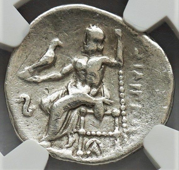 古代ギリシャ；マケドニア、フィリップIII世、AR.テトラドラクマ銀貨 紀元前323-317年 古代マケドニア フィリップ3世統治下 鑑定済み 銀