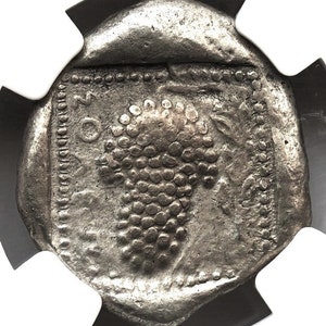 440-400 BC Ancient Cilicia Grapes Antique Silver Coin, Gift Gifts for Men Antique Authenticated Rare Coins
