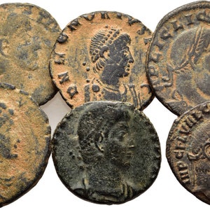 Six (6) Ancient Imperial Rome Roman Empire Antique Coins, Great as a Gift