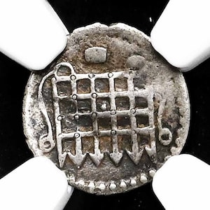 1592-95 England under Elizabeth I Medieval Era English Antique Authenticated Coin of the Middle Ages, Rare Historic Artifact Coins