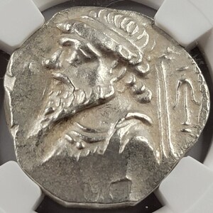 54-32 BC Ancient Kingdom of Elymais Antique Silver Coin, Gift Gifts for Men Antique Historic Artifacts Authenticated Rare Coins