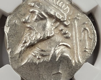 54-32 BC Ancient Kingdom of Elymais Antique Silver Coin, Gift Gifts for Men Antique Historic Artifacts Authenticated Rare Coins