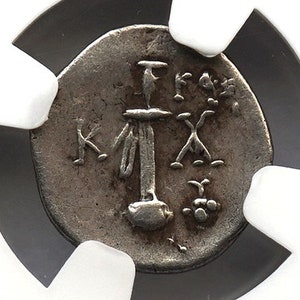 166-100 BC Ancient City of Caunus Hemidrachm Antique Silver Authenticated Coin, Gift Gifts Rare Historic Coins