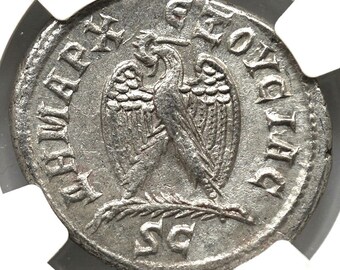 244-249 d.C. Antica Roma Imperiale sotto l&#39;imperatore Filippo I Antica Aquila Moneta d&#39;argento autenticata romana, Regali regalo Monete autentiche rare