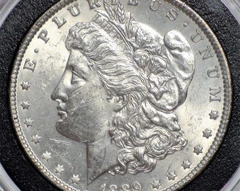 1889 Morgan Silver Dollar Antique Silver U.S. Coin, Gift Gifts for Men Rare American Currency Coins