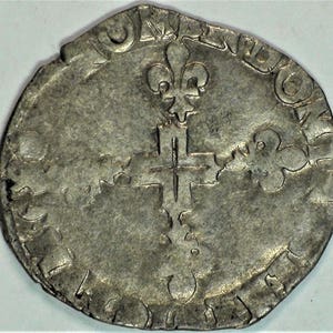 1500's AD France, Cross, Medieval Europe Old Antique French Silver Coin, Rare Coins, Gift, Gifts for Men, Authentic Original