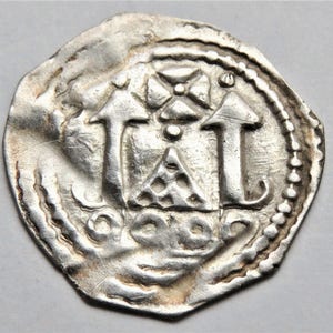 1183-1200 AD Medieval Austria Antique Silver Coin of the Middle Ages, Gift Gifts for Men and Women Rare Historic Artifact Collectible Coins