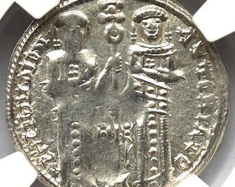 1294–1320 n. Chr. Mittelalterliches Byzantinisches Reich, authentifizierte antike Silbermünze des Mittelalters, Geschenke, seltene Sammlerstücke, historische Artefaktmünzen