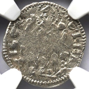 1334-1350 AD Medieval Italy Silver Italian Coin of the Middle Ages, Authenticated and Certified, Gifts Rare Historic Artifact Coins
