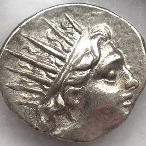 Circa 88-84 BC Island of Rhodes Ancient Silver Greek Collectible Antique Coin of Greece, Professionally Authenticated and Certified