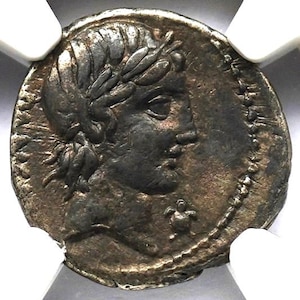 90 BC Ancient Rome Roman Republic Denarius Antique Silver Authenticated Coin, Gift Gifts Rare Historic Artifact Coins