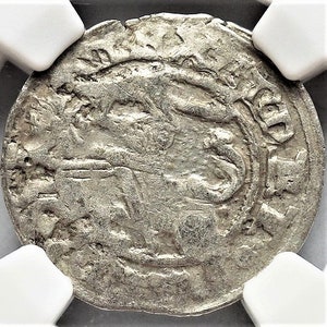 1501-06 AD Poland Polish Lithuania, Knight on Horseback, 1/2 Groschen Antique Silver Coin, Gift Gifts for Men Rare Coins