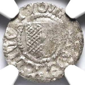 1494-1535 AD Teutonic Knights Order Medieval Shield and Cross Antique Silver Coin, Gifts Authentic Rare Collectible Coins of the Middle Ages