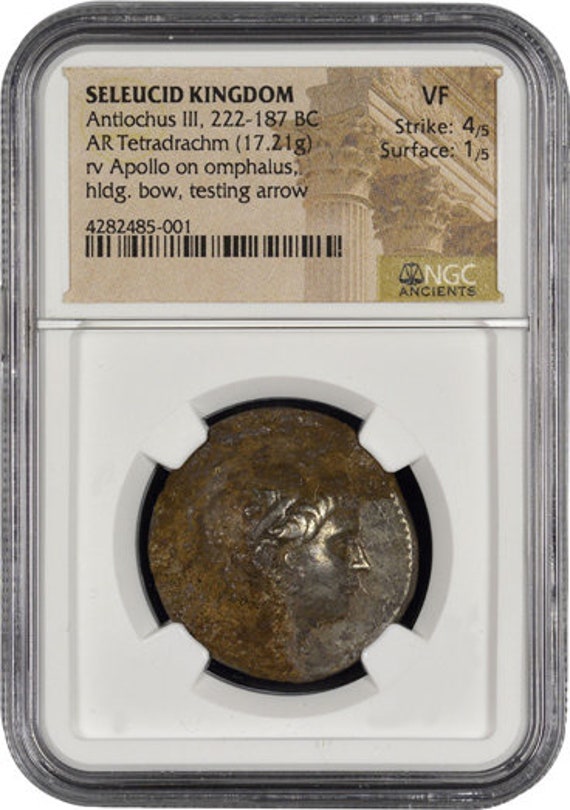 古代コイン セレウコス朝 アンティオコス4世 硬貨 NGC認証