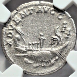 198-217 AD Ancient Rome Imperial Roman Emperor Caracalla Denarius Galley Antique Silver Coin, Gift Gifts for Men and Women Rare Coins