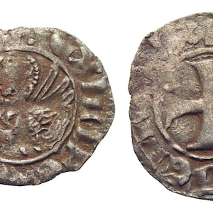 1382-1400 A.D. Medieval Republic of Venice, Antique Authentic Silver Coin of the Middle Ages, Gift Gifts Rare Artifact Collectible Coins