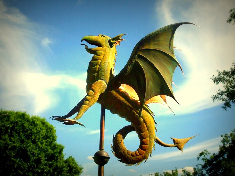Dragon Weathervane Weather Vane Custom Copper Weathervane Etsy