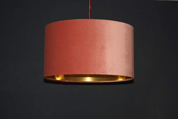pink and gold lamp shade