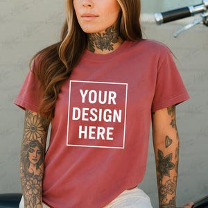 Bella & Canvas 3001 TShirt Mockup | Bella Canvas Shirt | Pink Mockup | Shirt Mockup | Cozy Mockup | Shirt Mockup | PINK3