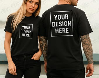 Bella Canvas 3001 Black T-shirt Mockup, Black Tshirt Mockup, 3001 Bella ...