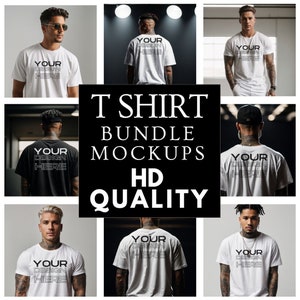 Bella & Canvas 3001 T Shirt Mockup bundle - Bella Canvas 3001 Shirt -  Shirt Mock-up - t shirt Mockup- Shirt Mockup - Model Mockup