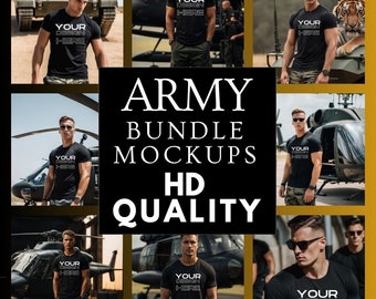 Men&#39;s Military Mockup T Shirt Bundle Bella canvas 3001 Mockup  -  Shirt Mock-up - t shirt Mockup- Shirt Mockup - Model Mockup