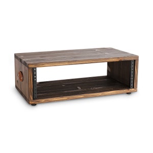 2 x 3U Desktop Studio Rack Double-Bay in Cedar (6U rack