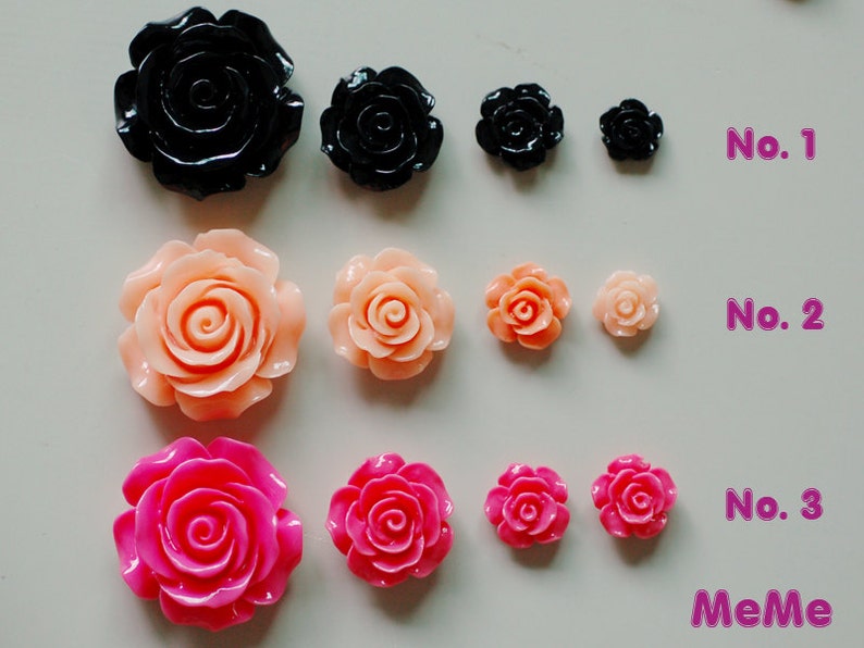 50 X Light Pink//Peach Resin Flatback Flower Embellishments 13mm