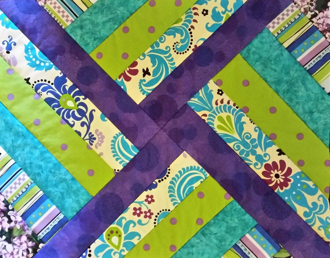 Kaleidostrip Placemat or Quilt Pattern Etsy