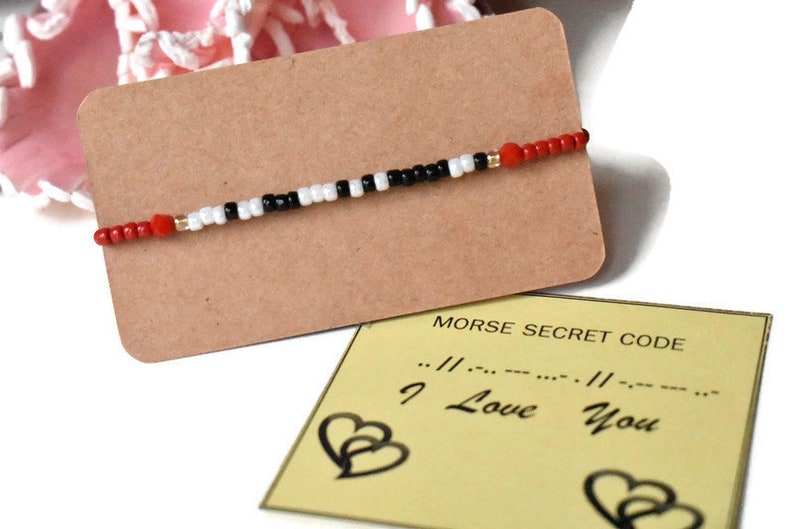 Morse Code Bracelet I Love You Bracelet Couple Gifts Morse Etsy