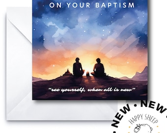 Baptism Card - “see yourself when all is new” - NWT, Sunrise, JW Greetings Card