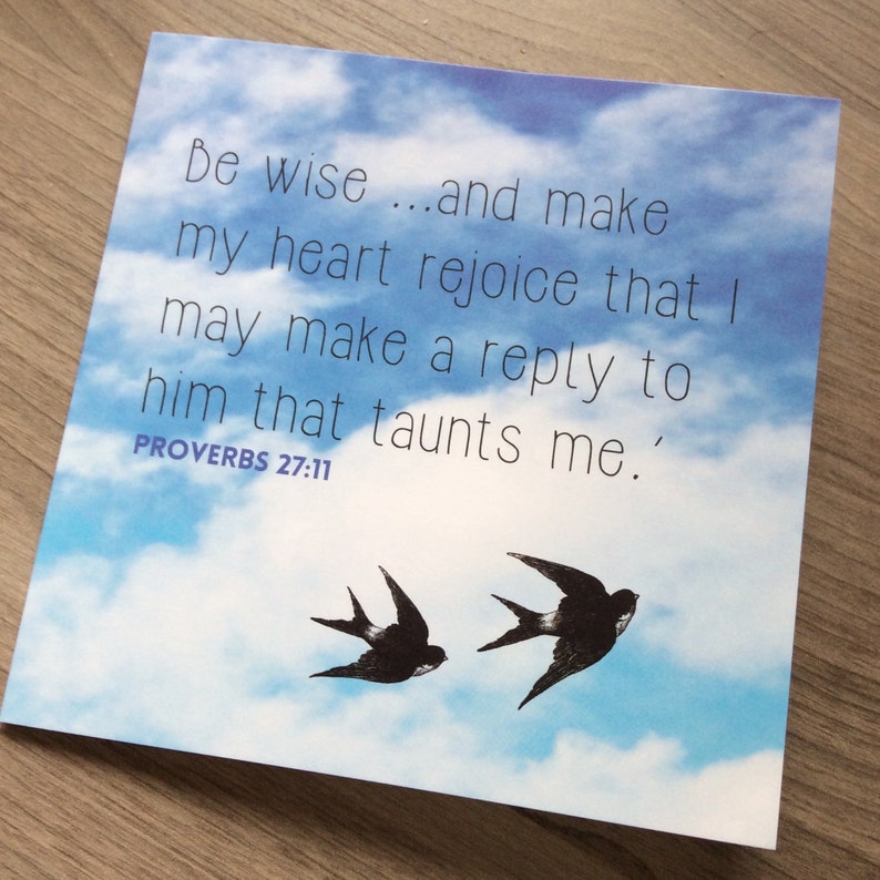 Baptism Card greetings Card JW. Be Wise..... | Etsy