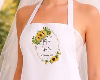 Bride Apron, Wedding Apron, Personalised Apron, Flower Girl, Bridesmaid Apron, Wedding Cover Up, Cooking Apron, Bride Bib, Bridal Bib