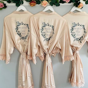 Braut Robe, Braut Morgenmantel, Brautjungfer Robe, Braut zu sein, Hochzeitsfeier, Hochzeit Robe, Runder Eukalyptus