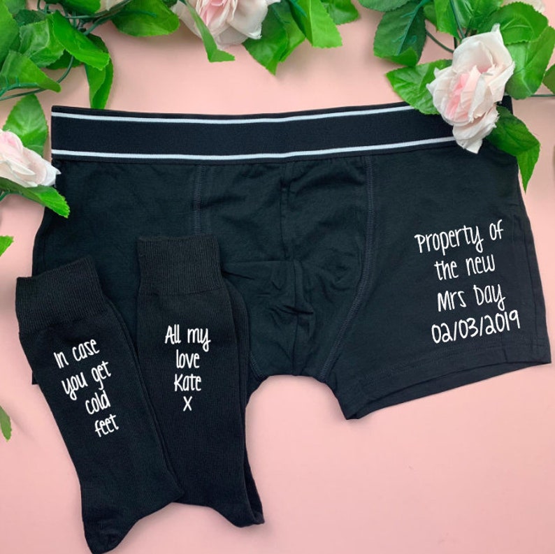 Wedding Socks Marriage Groom Wedding Groom Gift Wedding Boxers Gift for the Groom Wedding Socks Groom Boxers