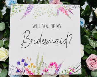 Be My Bridesmaid, Be My Maid Of Honour, Bridesmaid Proposal Box, Wildflowers