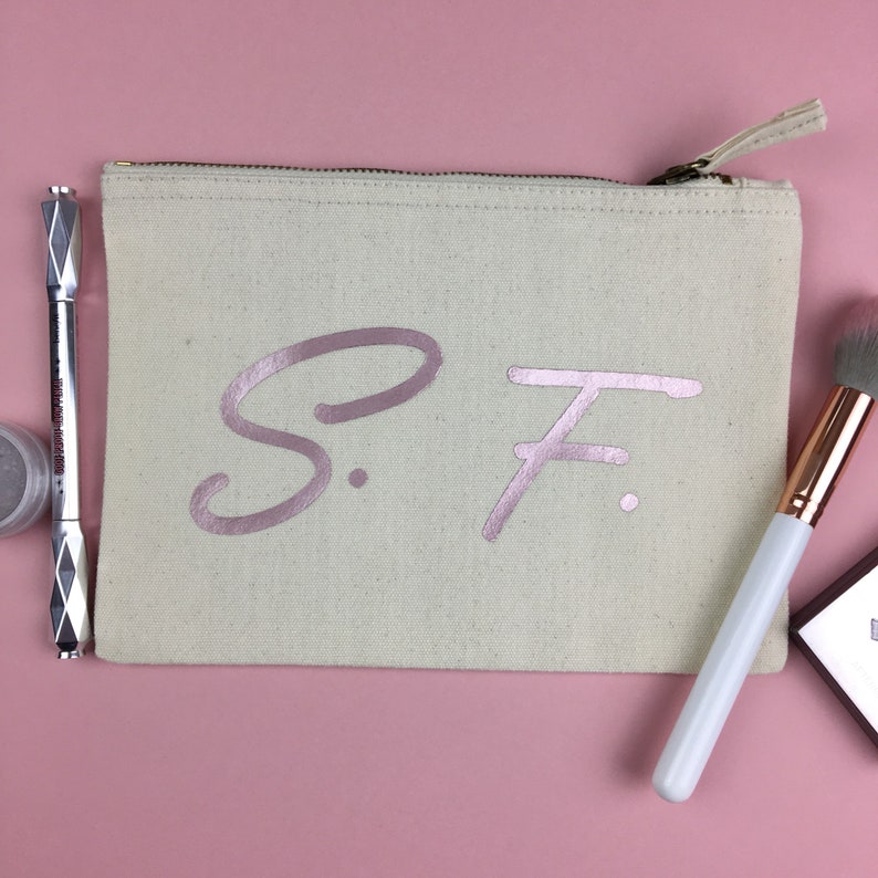 Bridesmaid gift Personalised Make Up Bag Bride Bridesmaid Thank you Bride Make up Bag Wedding Make Up Bag Bridesmaid Gift Wedding bag