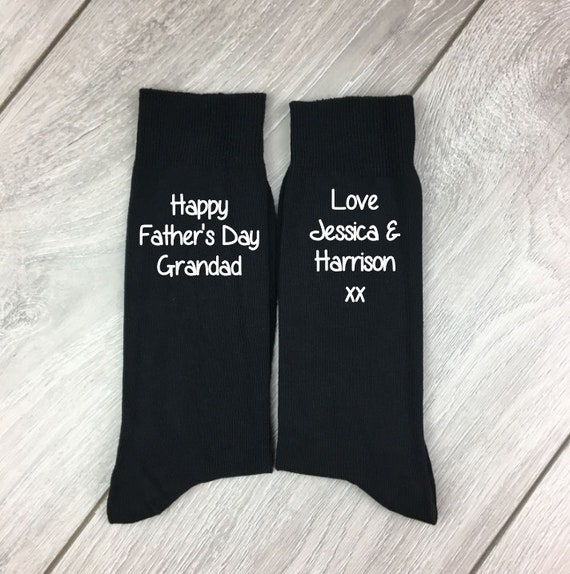 Personalised Fathers Day Gifts Socks For Best Dad Daddy Grandad Any Name Text
