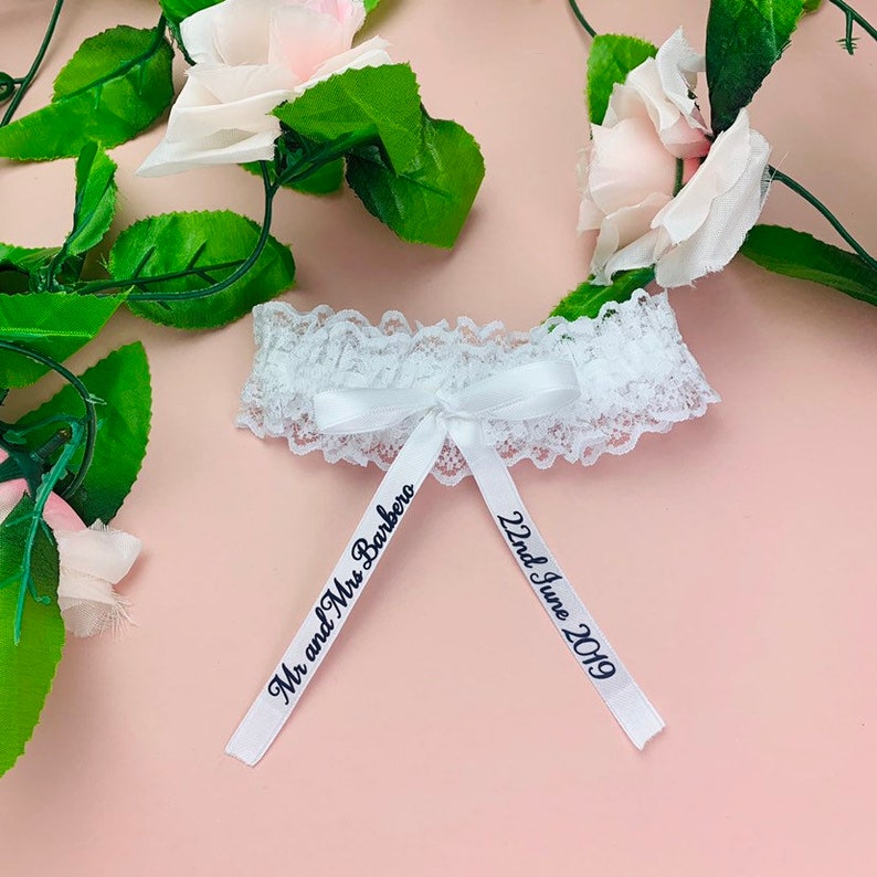Personalised Garter Bride Wedding Garter Bridal Garter Etsy UK