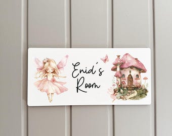 Fairy Door Name Sign, Nursery Decor, Girls Room Sign