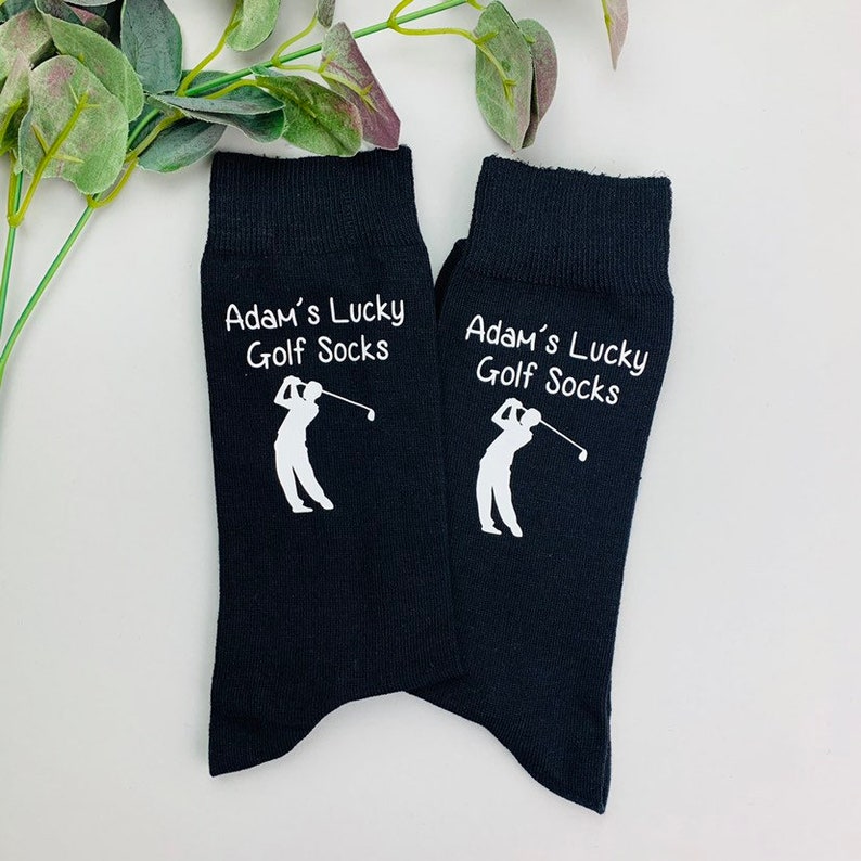 Golf Socks Golf Golf Gift Personalised Socks Fathers Etsy UK