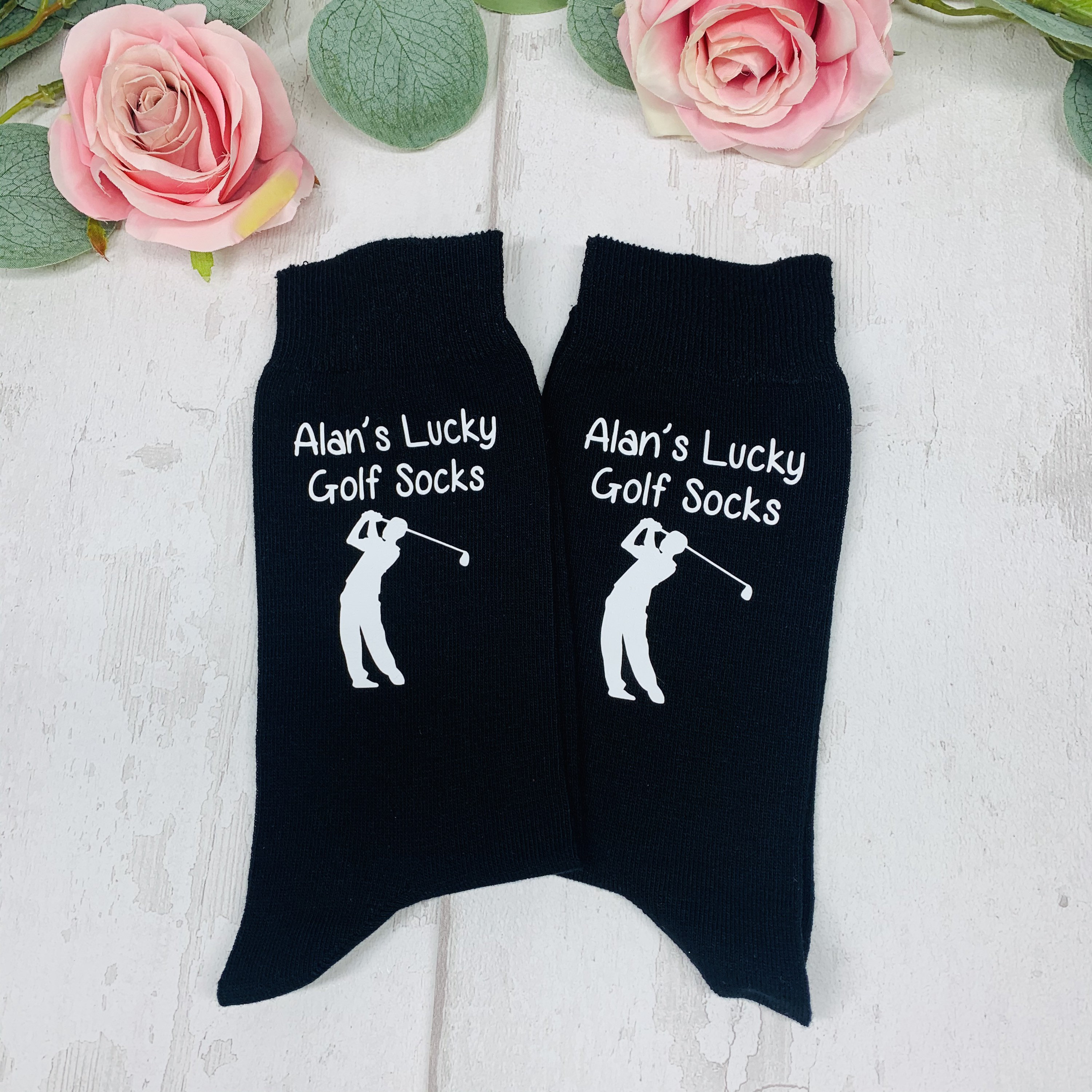 Golf Socks Golf Golf Gift Personalised Socks Fathers Etsy UK
