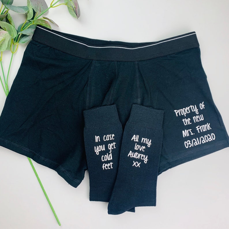 Wedding Socks Groom Gift Gift for the Groom Wedding Boxers. Etsy
