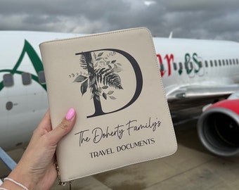 Personalised Travel Document Holder, Travel Wallet, Passport Holder