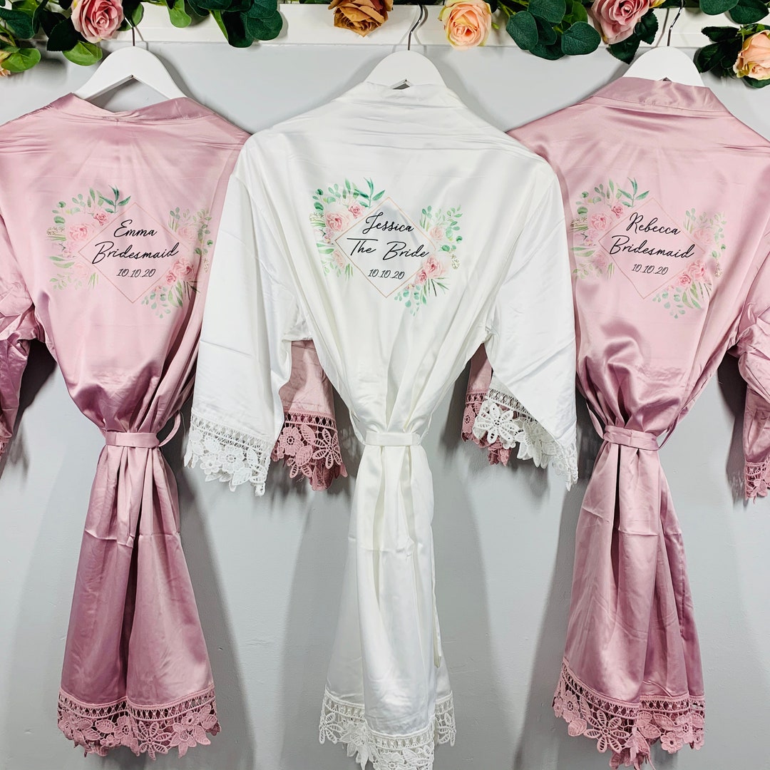 Bride Robe, Bride Dressing Gown, Bridesmaid Robe, Bride to Be, Wedding ...